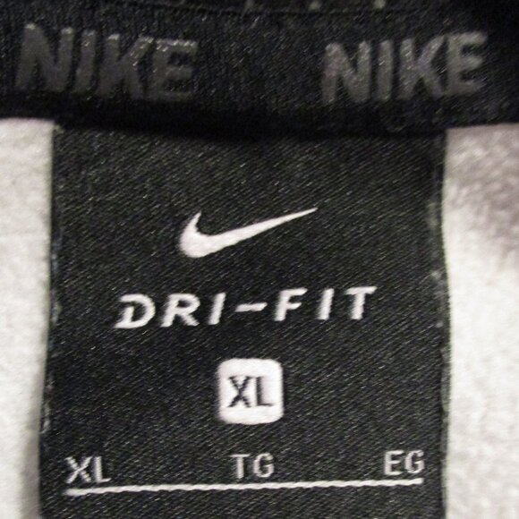 Nike Men X Large Gray Black Graphic Swoosh Warm Long Sleeve Pullover Hoodie - Picture 9 of 10